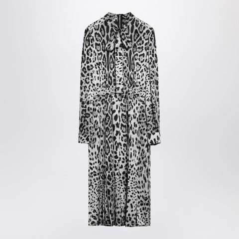 Dolce & Gabbana Dolce & Gabbana Dolce&Gabbana Leopard print silk longuette dress