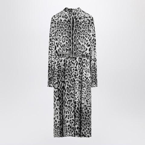 Dolce & Gabbana Dolce & Gabbana Dolce&Gabbana Leopard print silk longuette dress