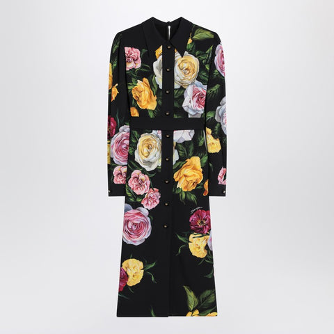 Dolce & Gabbana Dolce & Gabbana Dolce&Gabbana Long chemise dress with floral print