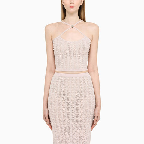 Alessandra Rich Alessandra Rich Pink criss-cross top