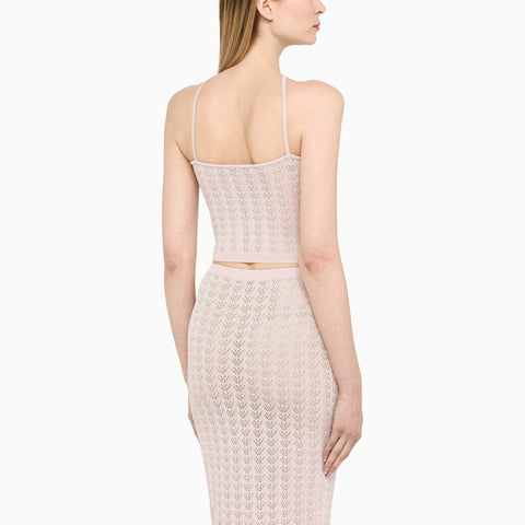 Alessandra Rich Alessandra Rich Pink criss-cross top