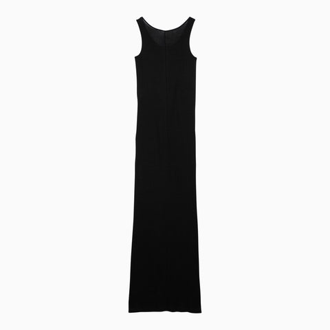 Ami Paris Ami Paris Black cotton long dress with buttons