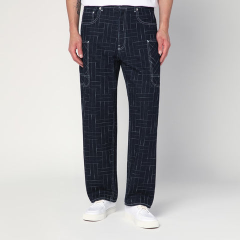 Kenzo Kenzo Waves blue cargo jeans