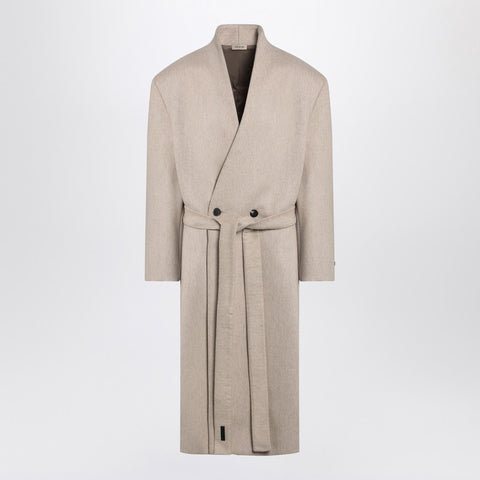 Fear of God Fear of God Beige mélange double-breasted coat