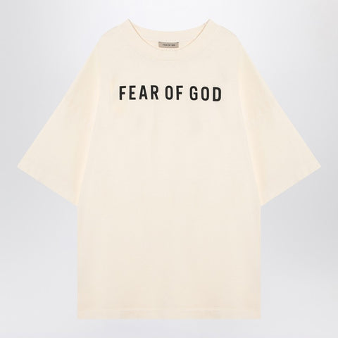 Fear of God Fear of God Cream-coloured T-shirt with logo