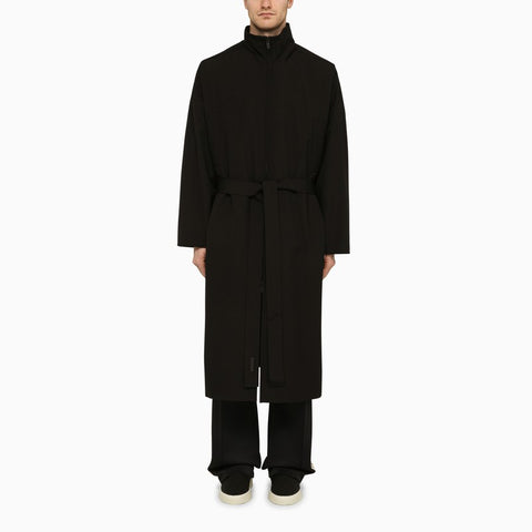 Fear of God Fear of God Black wool trench coat with high collar