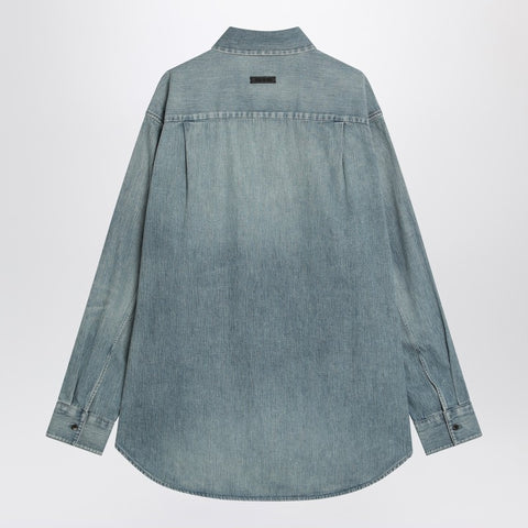 Fear of God Fear of God Light blue shirt with faded denim effect