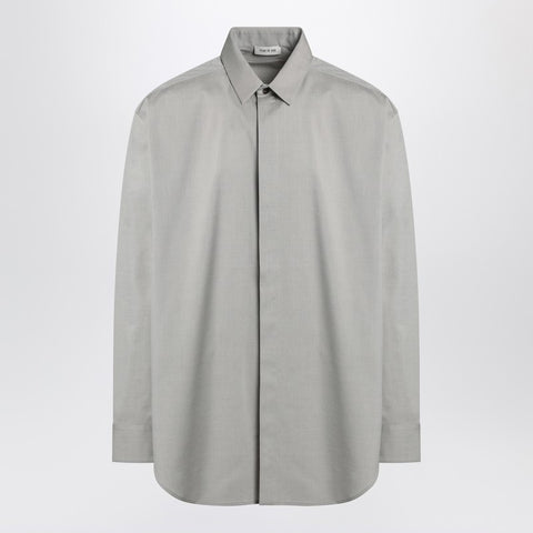 Fear of God Fear of God Grey dove grey mélange cotton shirt