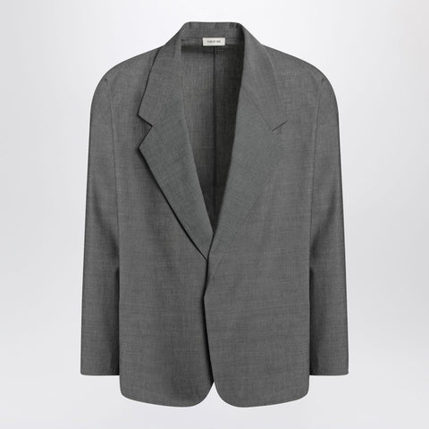 Fear of God Fear of God Gray single-breasted jacket in cotton and wool