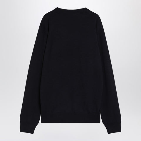 Balmain Balmain Blue wool sweater with logo