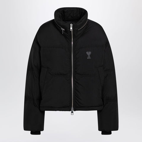Ami Paris Ami Paris Ami de Coeur black down jacket