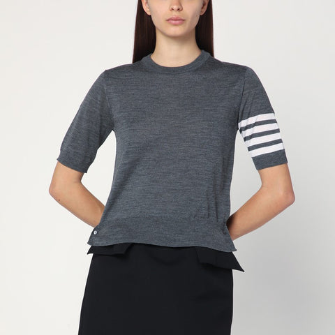 Thom Browne Thom Browne Grey sweater in virgin wool