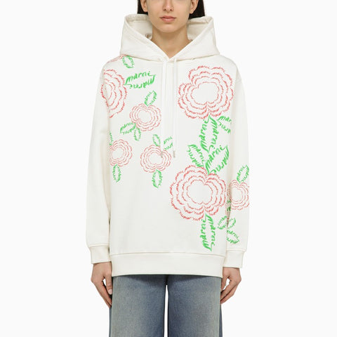 Marni Marni White sweatshirt with cotton embroidery