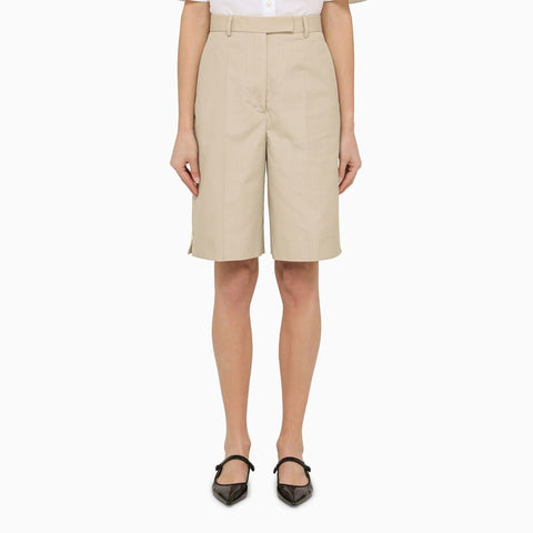 Thom Browne Thom Browne Khaki high-waisted bermuda shorts