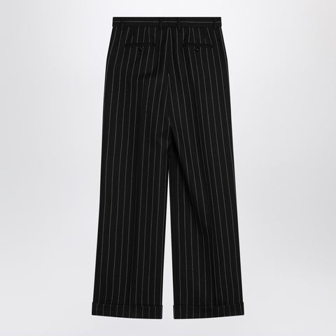 Dolce & Gabbana Dolce & Gabbana Dolce&Gabbana Wide black pinstriped pants