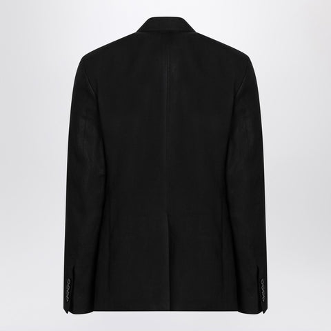 Dolce & Gabbana Dolce & Gabbana Dolce&Gabbana Black single-breasted linen jacket