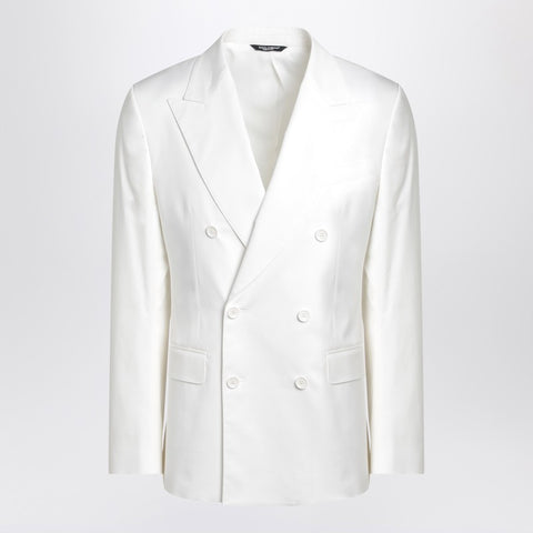 Dolce & Gabbana Dolce & Gabbana Dolce&Gabbana White single-breasted cotton jacket