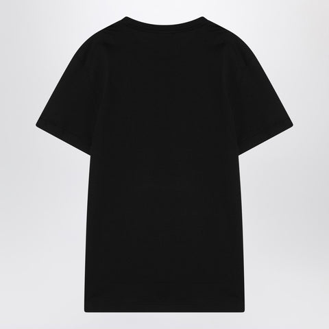 Dolce & Gabbana Dolce & Gabbana Dolce&Gabbana Black cotton T-shirt with DG embroidery