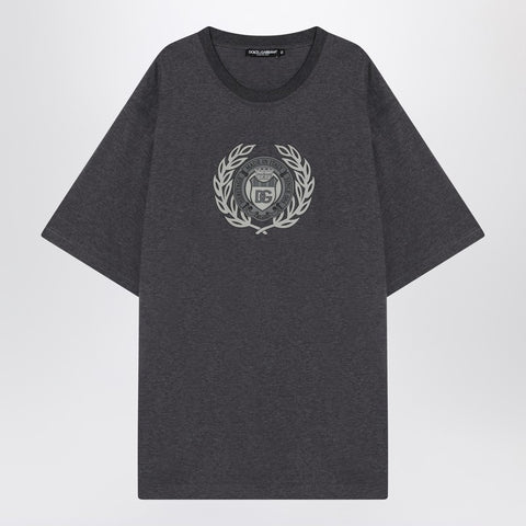 Dolce & Gabbana Dolce & Gabbana Dolce&Gabbana Gray cotton T-shirt with print