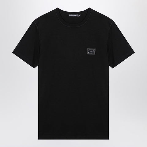 Dolce & Gabbana Dolce & Gabbana Dolce&Gabbana Black t-shirt with logo plaque