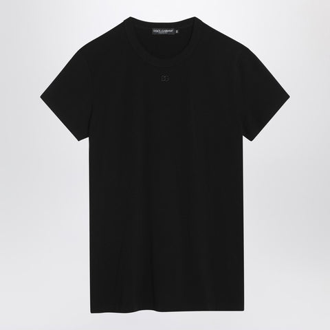 Dolce & Gabbana Dolce & Gabbana Dolce&Gabbana Black t-shirt with logo embroidery