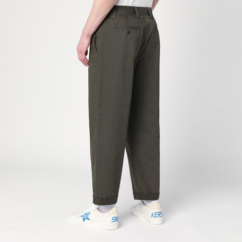 Golden Goose Golden Goose Dark green cotton-blend trousers