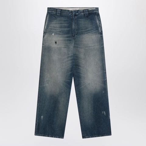 Golden Goose Golden Goose Wide blue washed jeans with distressing