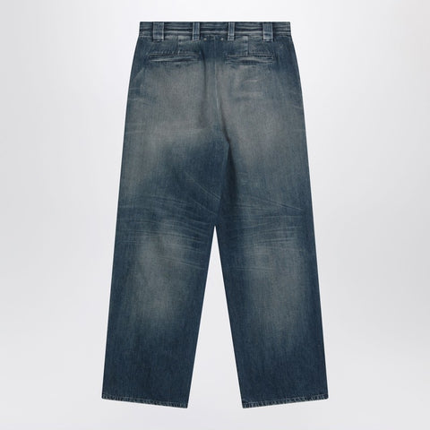 Golden Goose Golden Goose Wide blue washed jeans with distressing