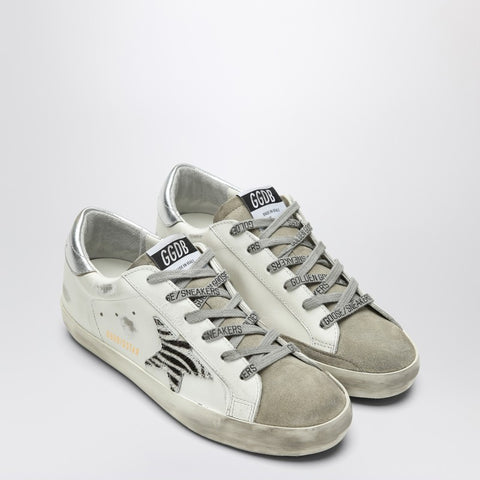 Golden Goose Golden Goose Super-Star sneakers with zebra pony hair star