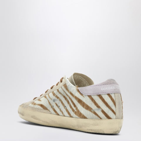 Golden Goose Golden Goose Super-Star sneakers in zebra pony hair