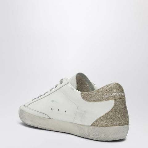 Golden Goose Golden Goose White/Purple/Platinum Super-star low-top sneaker