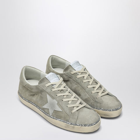 Golden Goose Golden Goose Gray suede sneaker super-star with glitter