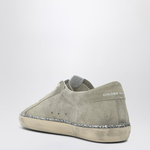 Golden Goose Golden Goose Gray suede sneaker super-star with glitter