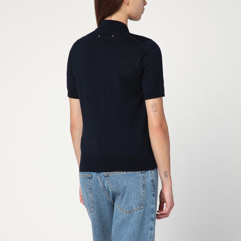 Golden Goose Golden Goose Navy blue polo in virgin wool