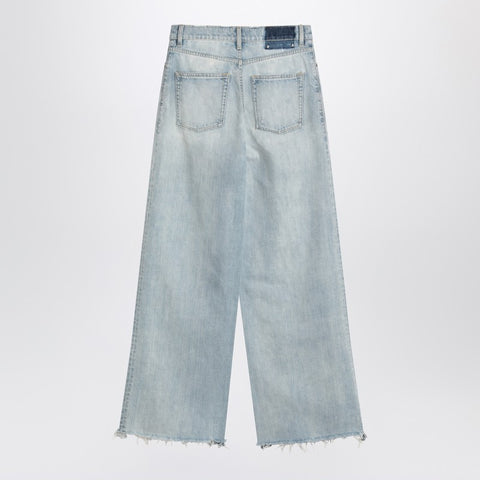 Golden Goose Golden Goose Wide faded blue jeans with rips