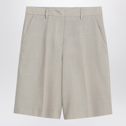 Golden Goose Golden Goose Beige mélange wool-blend bermuda