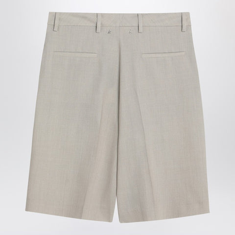 Golden Goose Golden Goose Beige mélange wool-blend bermuda