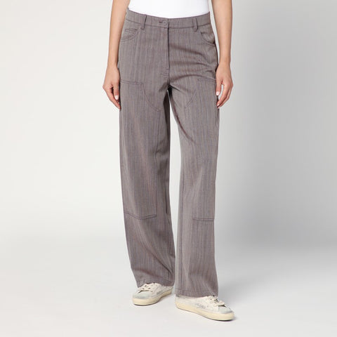 Golden Goose Golden Goose Light brown pants in chevron wool blend