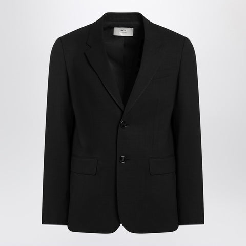 Ami Paris Ami Paris Single-Breasted Jacket Black Wool