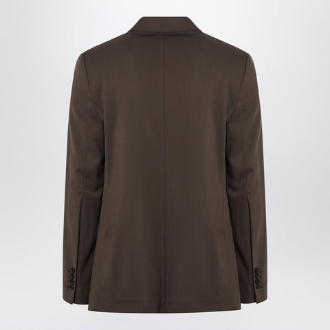 Ami Paris Ami Paris Single-breasted olive black wool jacket