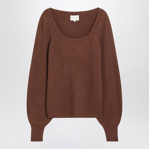 Loulou Studio Loulou Studio Brown ribbed cashmere jumper