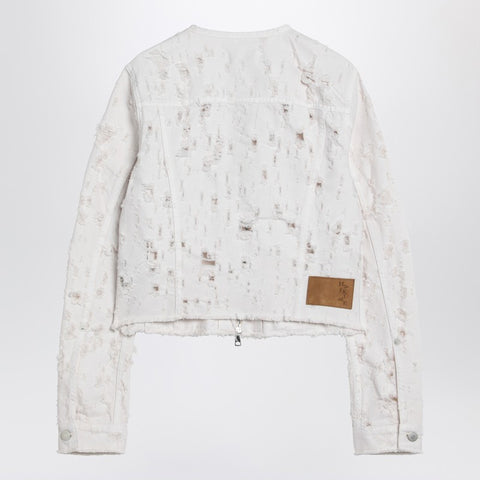 Haikure HAIKURE White jacket with rips