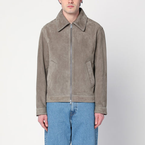 Ami Paris Ami Paris Gray suede zip-up jacket