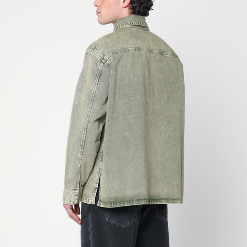 Ami Paris Ami Paris Ami de Coeur green sage shirt jacket