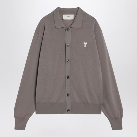 Ami Paris Ami Paris Ami De Coeur ash-coloured cardigan