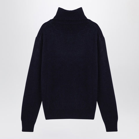 Ami Paris Ami Paris Navy cashmere turtleneck jumper
