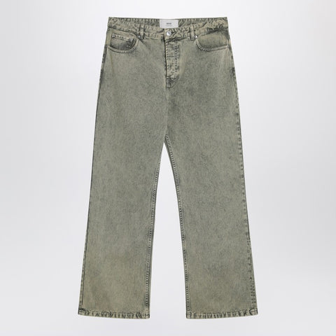 Ami Paris Ami Paris Laurel green faded effect jeans