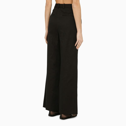 Loulou Studio Loulou Studio Black cotton and linen trousers