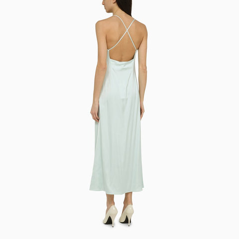 Ivy Oak IVY OAK Noel light aqua satin dress