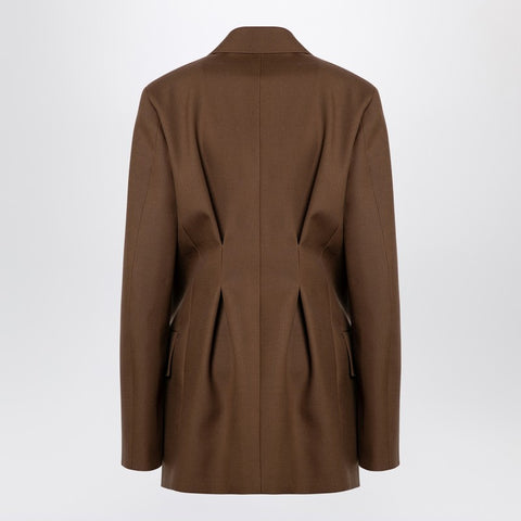 Jil Sander Jil Sander Brown wool double-breasted jacket